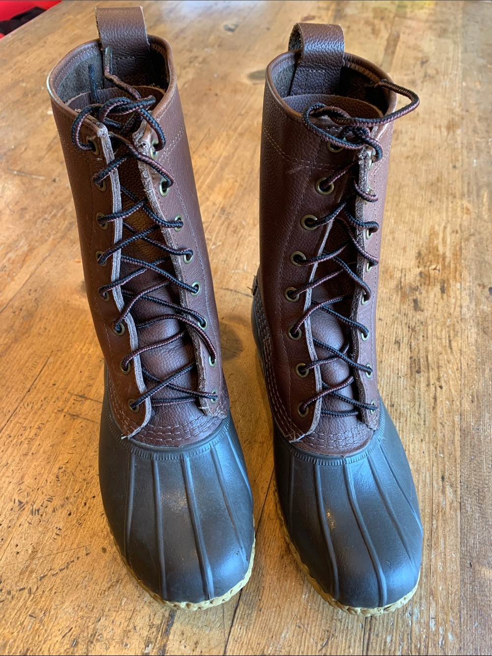 L.L. Bean Maine Hunting Two-Tone Tan and Dark Brown Boot Sole - Picture 6 of 16